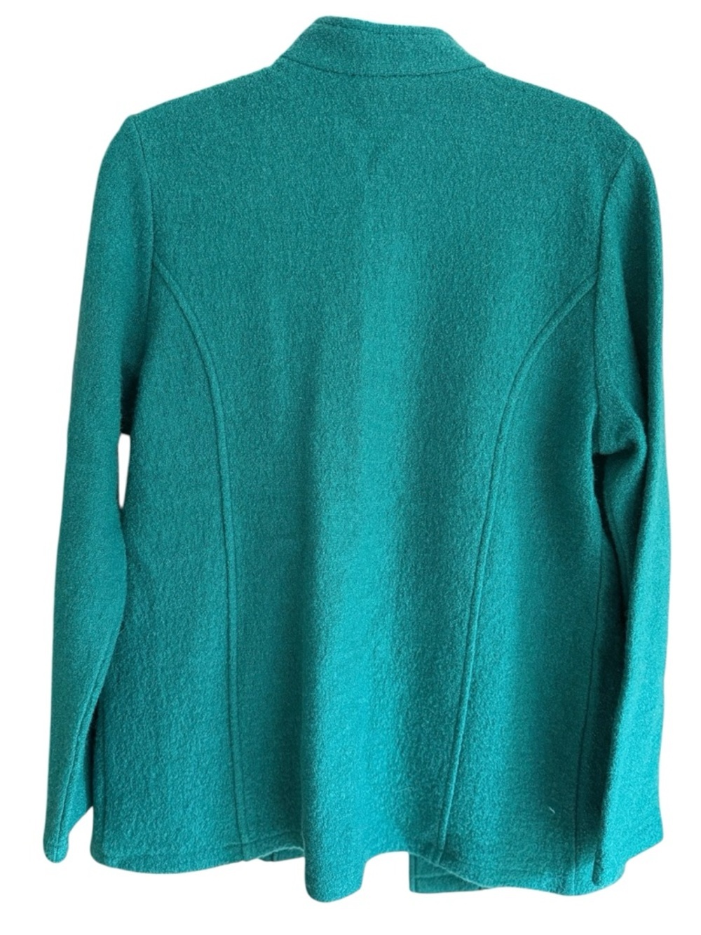 Appleseed’s Teal Wool Jacket Mandarin Collar Button Front Medium - Picture 7 of 7